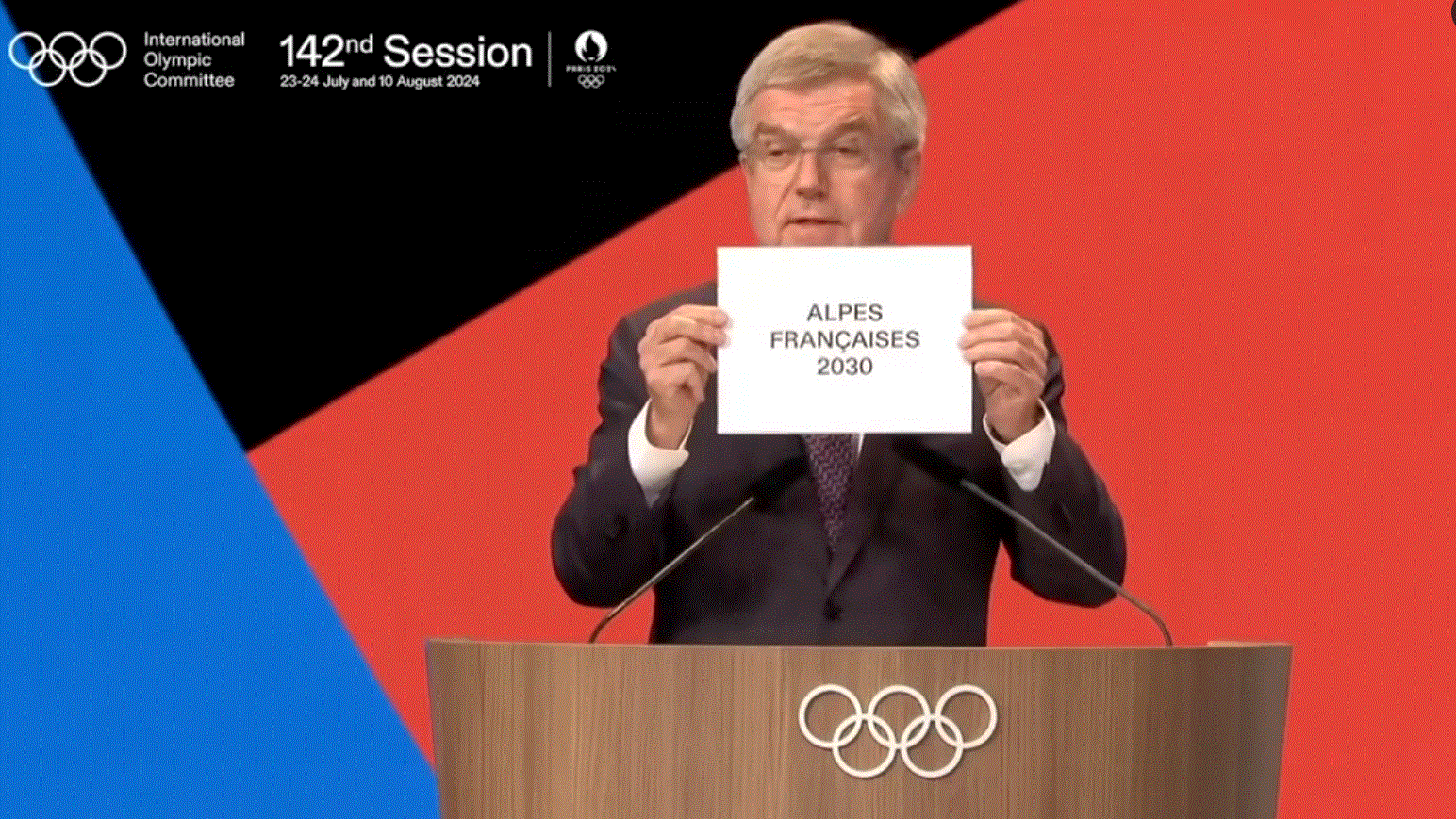 Le oui du CIO à la France 