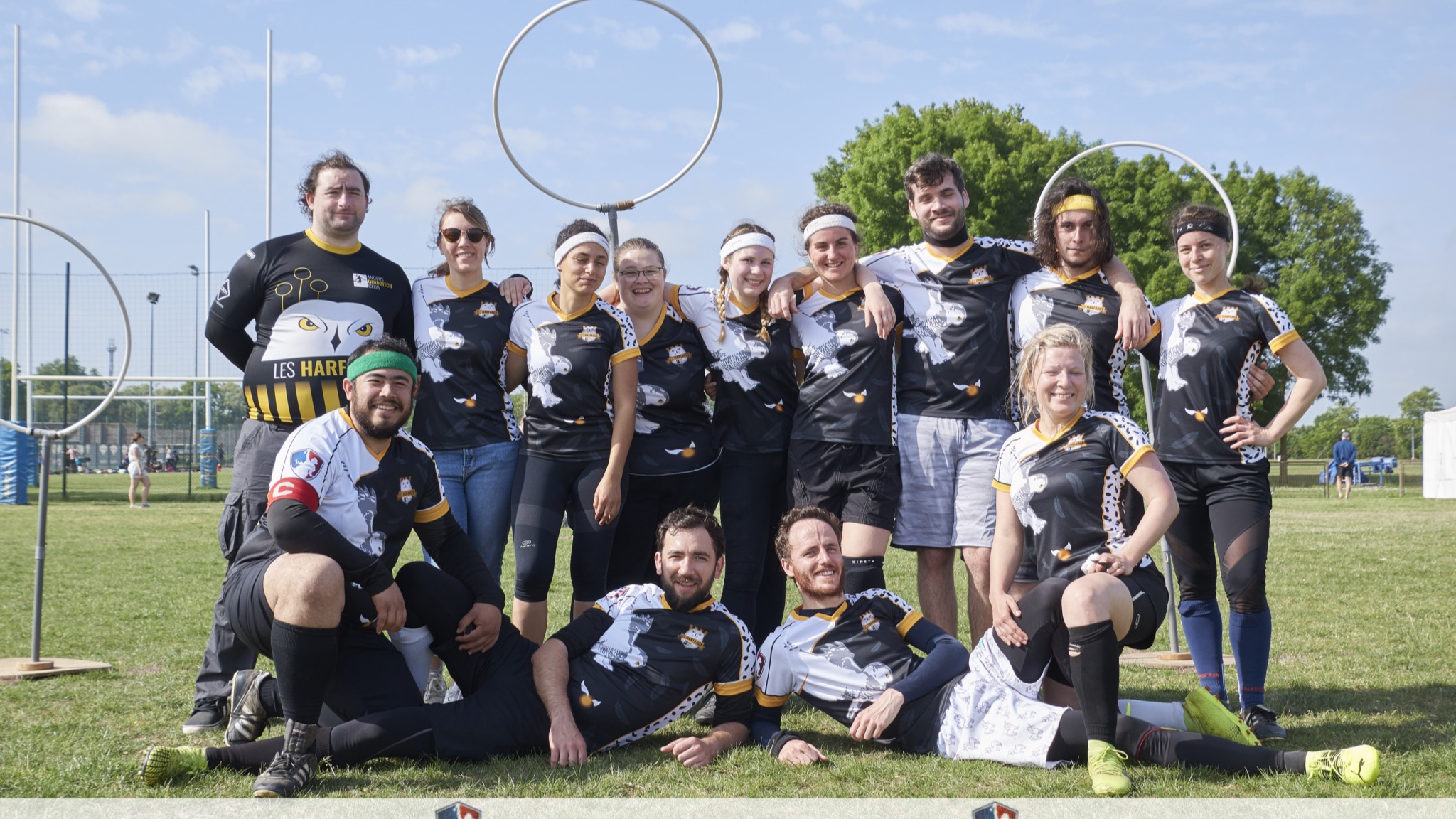 L’équipe d’Angers qui termine 5e de la Coupe de France 2022 de Quidditch.
