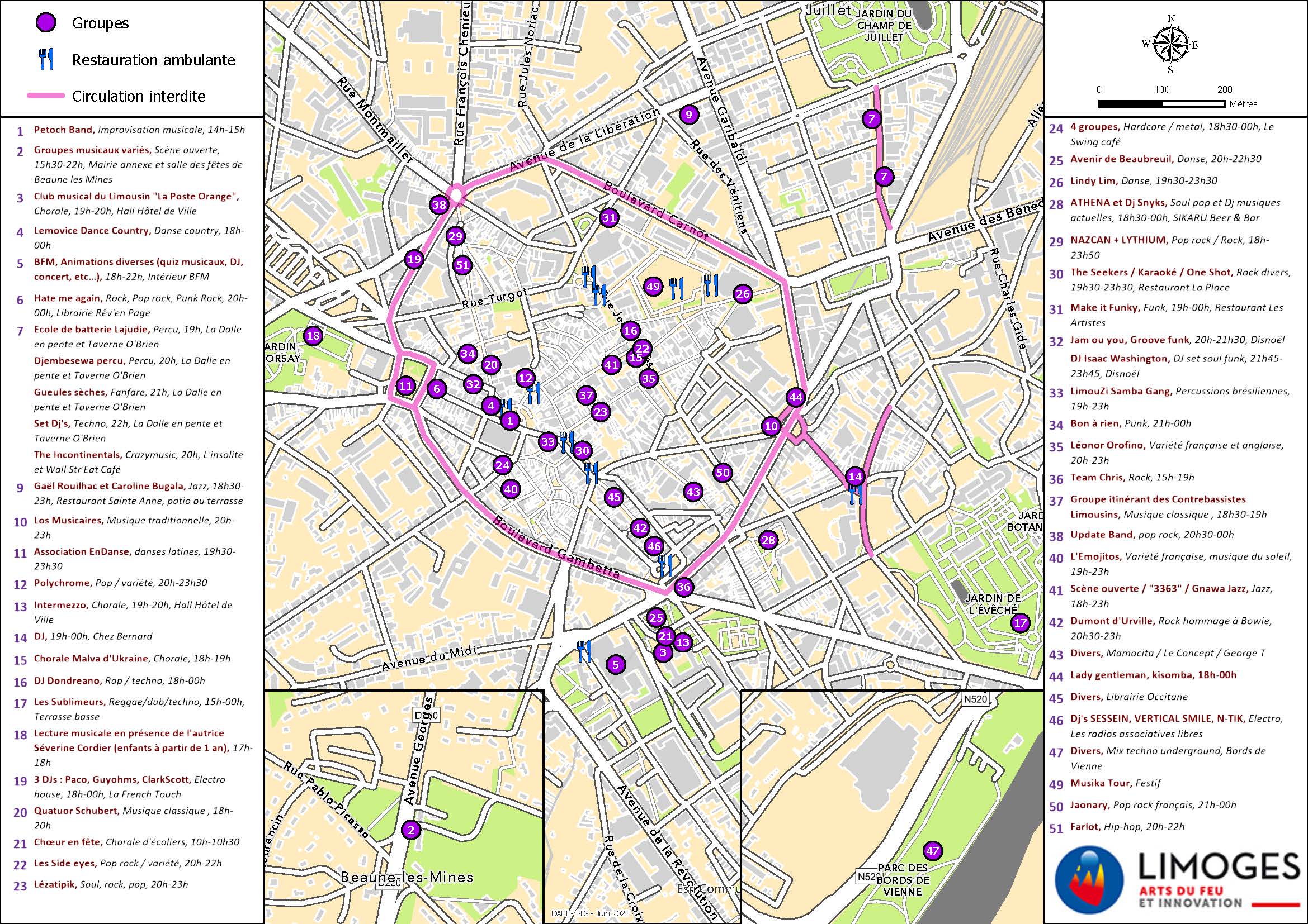 Le programme de la Fête de la musique à Limoges.