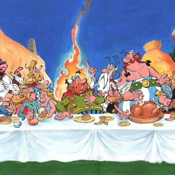 Figurine Collection Astérix – Tourneur De Broche Banquet 2/3 Sanglier – Plastoy 2016 – Occasion Scellée