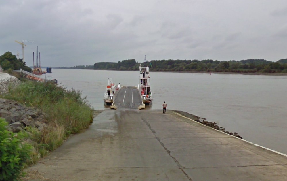 Le bac depuis le quai au Pellerin, capture d'écran