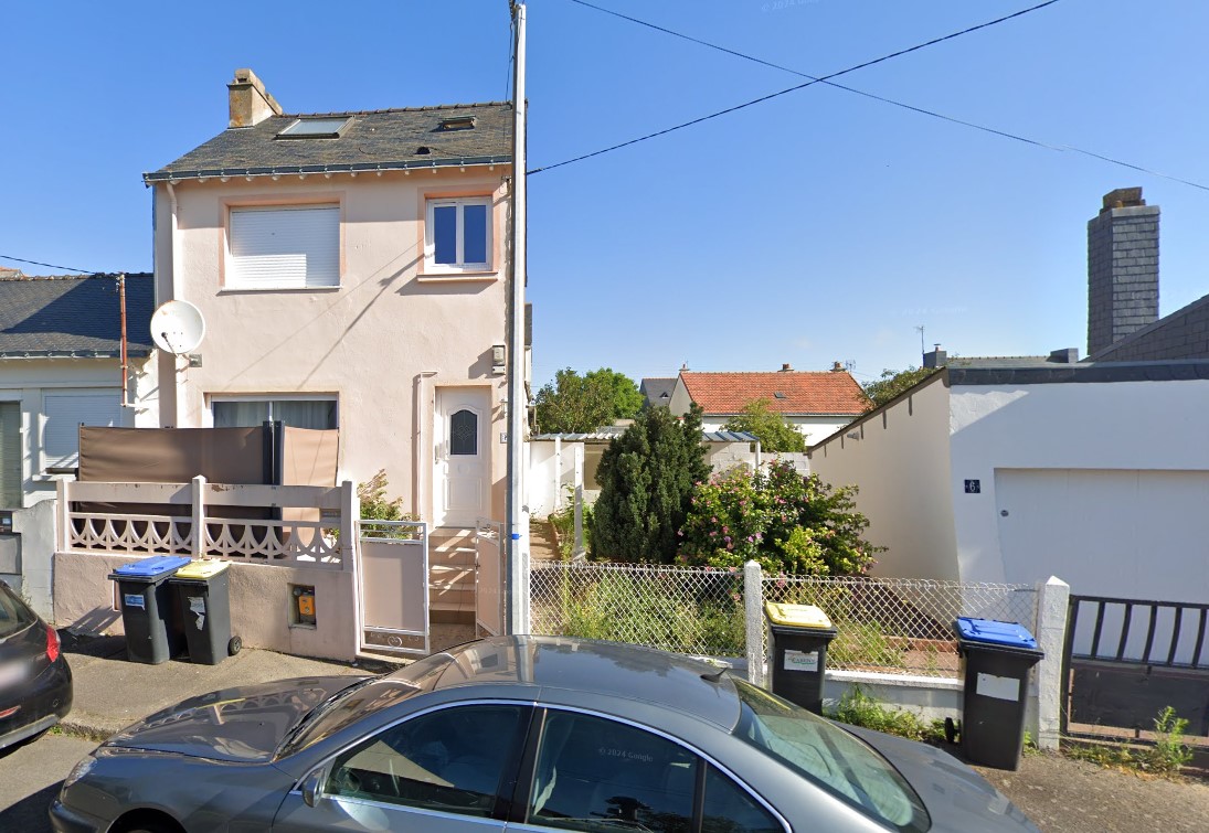 La maison avant l'incendie, dans le quartier Prézégat à Saint-Nazaire
