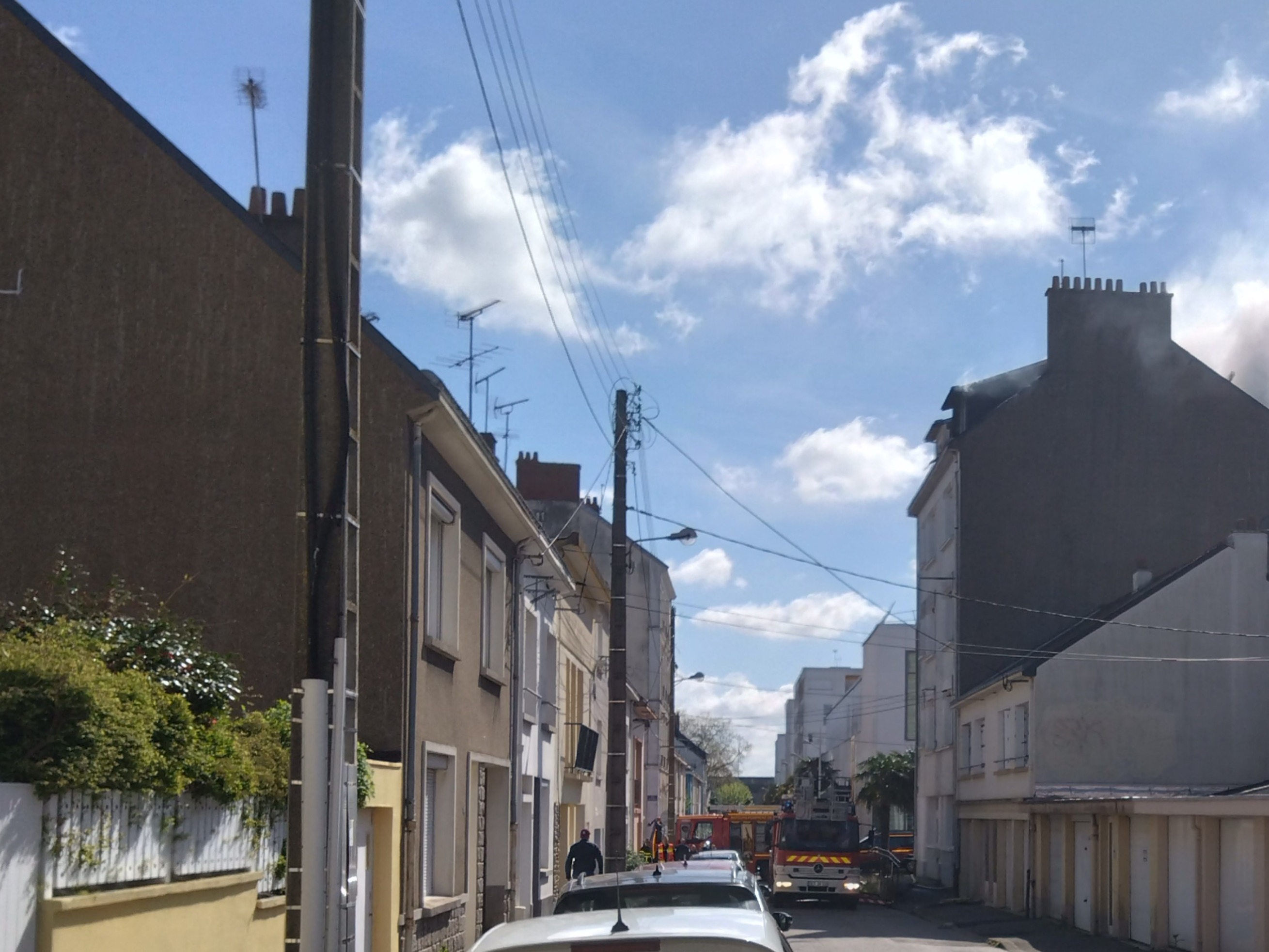 Un incendie dans le centre-ville de Saint-Nazaire