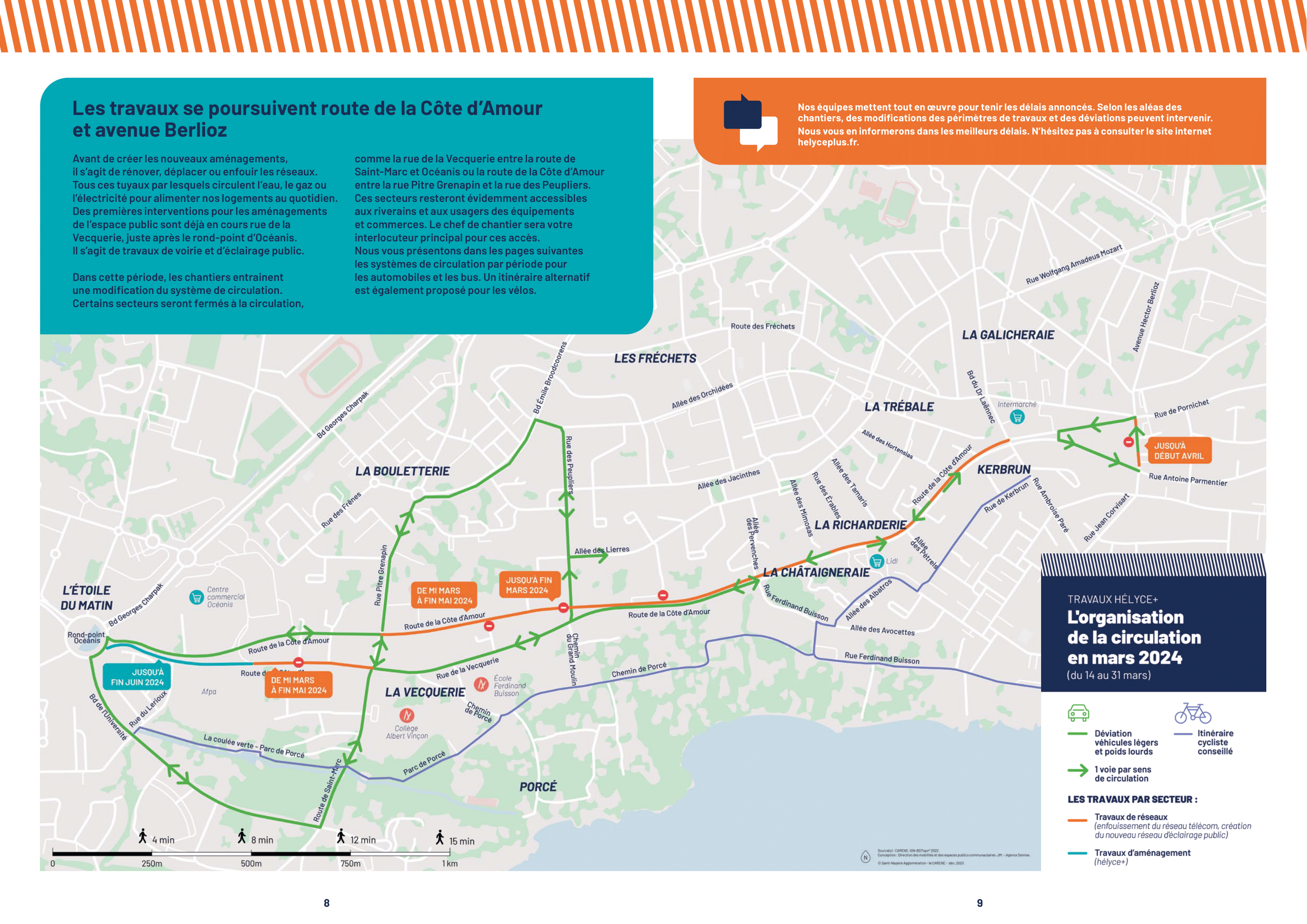 Les déviations en mars 2024