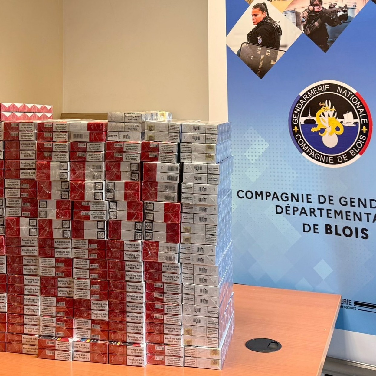 Des dizaines de cartouches de cigarettes illgales saisies prs de Blois